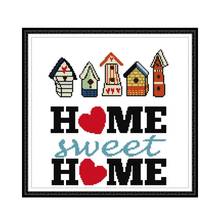 Sweet home cross stitch kit aida 14ct 11ct count print canvas cross stitches   needlework embroidery DIY handmade 2024 - buy cheap