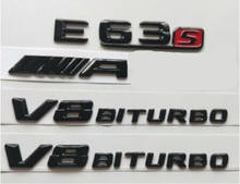 Gloss Black 3D Letters E63s AMG V8 BITURBO Emblems for Mercedes W212 W213 2024 - buy cheap