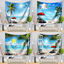 Wall tapestry Coconut palm tree Background cloth wall carpet hanging boho Home Decor Beach mat  75*90cm GT-0023 2024 - buy cheap