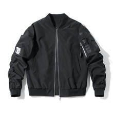 Куртка-бомбер мужская бейсбольная, модная уличная одежда в стиле хип-хоп, Повседневная бейсбольная куртка оверсайз 2024 - купить недорого