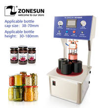 zonesun Semi-automatic Vacuum Capping Machine Chili Sauce Canned Tinplate Glass Bottle Custom mold Vacuum sealing Machine 2024 - buy cheap