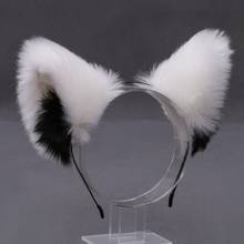 Women Realistic Long Furry Animal Cat Ears Headband Lolita Kawaii Anime Hair Hoop Halloween Cosplay Party Headpiece 2024 - buy cheap