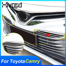 Аксессуары для камри камри Toyota Camry 2020 2019, накладка на переднюю решетку, украшение из нержавеющей стали, защитная полоса для гриля, внешний автомобильный Стайлинг, аксессуары для машины 2024 - купить недорого