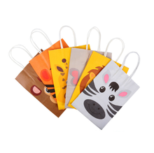 12pcs/Lot  Jungle Animals Paper Candy Bags Handbags Kids Birthday Baby Shower Gift Packing Bag Forest Theme Party Decorations 2024 - buy cheap