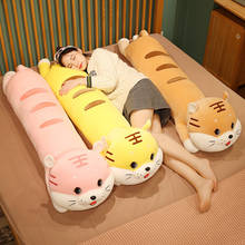 1pc 80-120cm macio deitado tigre brinquedos de pelúcia animais dos desenhos animados travesseiro brinquedos de pelúcia boneca do bebê infantil apaziguar brinquedos almofada crianças presente 2024 - compre barato