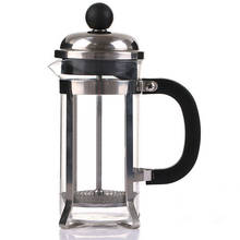 Cafeteira francesa de aço inoxidável, máquina de café imprensa francesa de vidro e filtro 2024 - compre barato