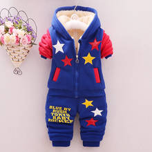 Conjunto de roupas de inverno para bebês, conjuntos com 2 peças de jaqueta e calça de algodão para meninos e meninas 2024 - compre barato