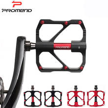 Bicycle MTB Bike Pedal Aluminum Non-slip 3 Bearing Mountain Cycling Pedals Red and Black 2024 - buy cheap