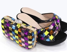 Doershow итальянские туфли и сумки, подходящие к обуви с сумкой, набор украшенных стразы, нигерийские женские свадебные туфли в комплекте! HLK1-28 2024 - купить недорого