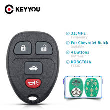 KEYYOU-llave inteligente para coche, mando a distancia KOBGT04A 3 + 1 4 botones para Chevrolet Cobalt Buick Malibu 2004-2012 315Mhz, entrada sin llave 2024 - compra barato