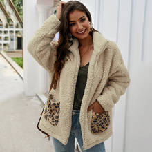 Fluffy Faux Fur Coat Women Long Sleeve Zipper Leopard Pocket Thick Warm Teddy Coat Women 2019 Ladies Autumn Winter Outwear 2024 - buy cheap