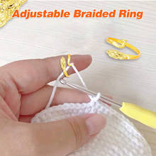 Adjustable Knitting Loop Crochet Loop Knitting Accessories Knitting Ring Adjust Finger Wear Thimble Yarn Guides Knitted Ring #4 2024 - buy cheap