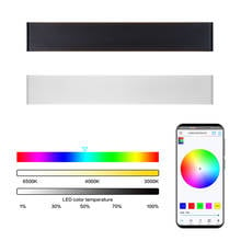 Modern Rectangle Led Wall Lamp Nordic Sconces Smart House RGB Dimmable APP Remote Control Bluetooth Wall Light for Bedroom 2024 - buy cheap