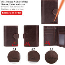 Engraving Name Wallet Men Short High Quality Multifunctional First Layer Cowhide Large Capacity Passport Purse Custom wallet Men 2024 - buy cheap