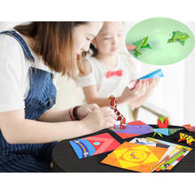 Brinquedos 3d origami 54 peças, cores diy papel arte crianças brinquedo original livro de desenhos animados bebê aprendizado inicial brinquedos presentes 2024 - compre barato