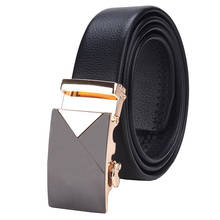 HIMUNU-Cinturón de diseñador de lujo para hombre, cinturón de cuero genuino con hebilla automática 2024 - compra barato