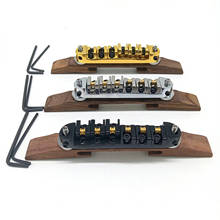 Bridge Roller Saddles Rosewood Set Jazz Electric Guitar Parts Accessory 2024 - buy cheap