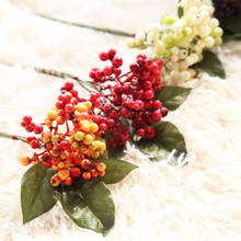 22CM Decorative Mini Christmas Frosted Artificial Berry Vivid Red Holly Berry Holly Berries Home Garland New Beautiful 2024 - buy cheap