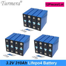Turmera-bateria recarregável para carro elétrico, 12 peças, 3.2v, 310ah, lifepo4, 12v, 24v, 48v, rv, sistema de armazenamento de energia solar 2024 - compre barato