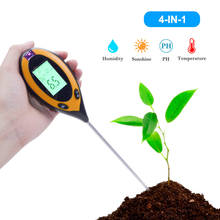 Testador digital 4 em 1 de ph do solo, com monitor de umidade e temperatura, luz solar, para jardinagem e agricultura 2024 - compre barato