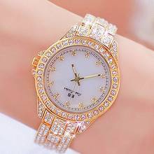 Relógio feminino ouro cristais quartz, relógio de pulso feminino 2024 - compre barato
