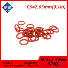 2PCS/lot Silicone rubber oring red VMQ CS 2.65mm ID21.2/22.4/23.6/25/25.8/26.5/28/30mm O Ring Gasket Silicone O-ring waterproof 2024 - buy cheap