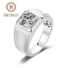 Anel de prata esterlina 925 para balé gem's, 8mm, 2.0ct d., anéis modernos de moissanite para homens, presente de aniversário do dia dos pais. 2024 - compre barato