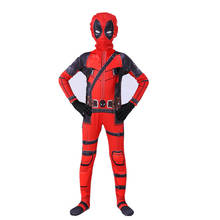 HKSNG chicos disfraz Cosplay de superhéroe con máscara traje de mono de Halloween fiesta de Purim trajes para niños 2024 - compra barato