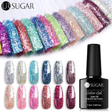 UR SUGAR 7.5ml Platinum UV Gel Nail Polish Colorful Glitter Sequins Gel Varnish Soak Off UV LED Color Gel Polish DIY 2024 - buy cheap