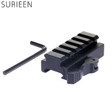 SURIEEN Hunting Tactical Aluminum 5 Slots Riser Quick Detach Release Scope Mount Adapter for 20mm Picatinny Weaver Rail Base 2024 - buy cheap