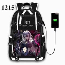 Cartoon Fate Grand Order USB Port Backpack Bag School Book Students Outdoor Shoulder Book Bag Rucksack Cosplay Gift 2024 - buy cheap