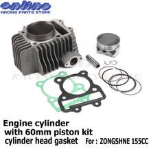 Engine Cylinder with 60mm piston kit cylinder head gasket for Zongshen Kayo 150 155 155z 160cc Dirt Pit Bikes 2024 - buy cheap