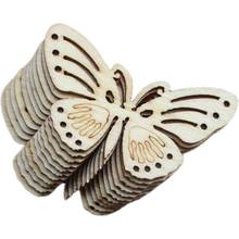 Fashion Unfinished Peace Pigeon butterfly Wooden Pieces Scrapbooking Natural Wood Embellishment Handcrafts Card Making Decor 2024 - buy cheap