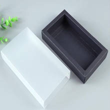 Kraft gift packaging box black paper gift paper box black paper drawer boxes frosted cover sliding boxes cardboard box 2024 - buy cheap