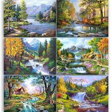 5D Diy Diamond Painting Full Square Round diamond Mosaic drill icons Daimond Embroidery Rhinestones Painting Landscape Scenery 2024 - buy cheap