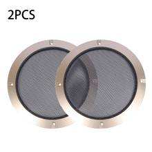 2Pcs Grille Speaker Conversion Net Cover Decorative Circle Metal Mesh Grille Gol J6PB 2024 - compre barato