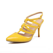 Sandalias de tacón alto para mujer, zapatos de talla grande 14, 15, 16 y 17, con ceñido en los dedos de los pies, de verano 2024 - compra barato