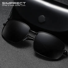 SIMPRECT Anti-Glare Polarized Sunglasses Men 2022 Retro Square Sunglasses Driver's UV400 Vintage Sun Glasses For Men Oculos 2024 - buy cheap