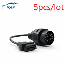 5pcs/lot OBD II Adapter for B*MW 20 pin to OBD2 16 PIN Female Connector e36 e39 X5 Z3 for B*MW 20pin with High Quality 2024 - buy cheap