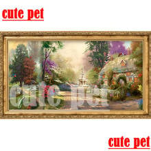 cute pet Large Full Square Round DIY Diamond Painting  Rural oil painting scenery Mosaic Embroidery Full Display Home Decor gift 2024 - buy cheap