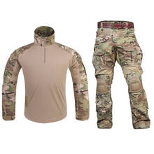 Новинка G3 форма боевая рубашка брюки с наколенниками Военная униформа для страйкбола тактическая одежда для пейнтбола охоты BDU Камуфляж 2024 - купить недорого