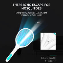 Raqueta matamosquitos con luz Led, raqueta eléctrica recargable para insectos, Zapper, para el hogar 2024 - compra barato