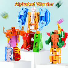 26 English letters Transformers alphabet robot deformed animal creative puzzle building block model children's toy gift 2024 - buy cheap