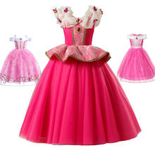 Girls Princess Dress Aurore Sleeping Beauty Costume Cosplay Fancy Dresses Girl Halloween Party Ball Gowns Kids Floral Clothing 2024 - buy cheap