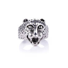 Dominening anel de pantera de leopardo, legal para homens meninos, de aço inoxidável, punk rock, anéis de motociclista, gótico masculino, joias de animais 2024 - compre barato