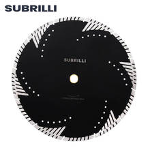 SUBRILLI 14Inch Diamond Turbo Saw Blades With Slant Protection Teeth 350mm Diamond Cutter for Granite Marble Cutting Disc 2024 - buy cheap