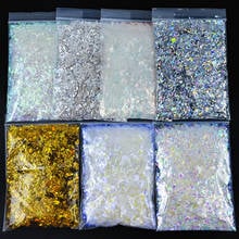 50g Mermaid Mix Nail Art Glitter Iridescent Irregular Nail Sparkly Sequins Powder Acrylic Nail Shimmer Polish Manicure Pigment 2024 - buy cheap