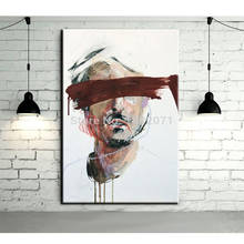 Free Shipping High Quality Hand Painted Blind Person Oil Painting For Wall Decorative Abstract Man Portrait Oil Painting 2024 - buy cheap