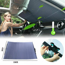 Car Retractable Windshield Anti-UV Car Window Shade Car Front Sun Block Auto Rear Window Foldable Curtain Sunshade 46X130cm 2024 - buy cheap