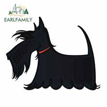 Earlfamily 13cm x 10.2cm desenhos animados cão preto vinil adesivos de carro gráficos criativos traseiro pára-brisa tronco decalque 2024 - compre barato